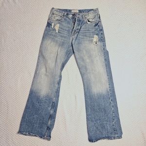 American Eagle Outfitters Mens Low Rise Boot Distressed Jean 30W/30L 100%